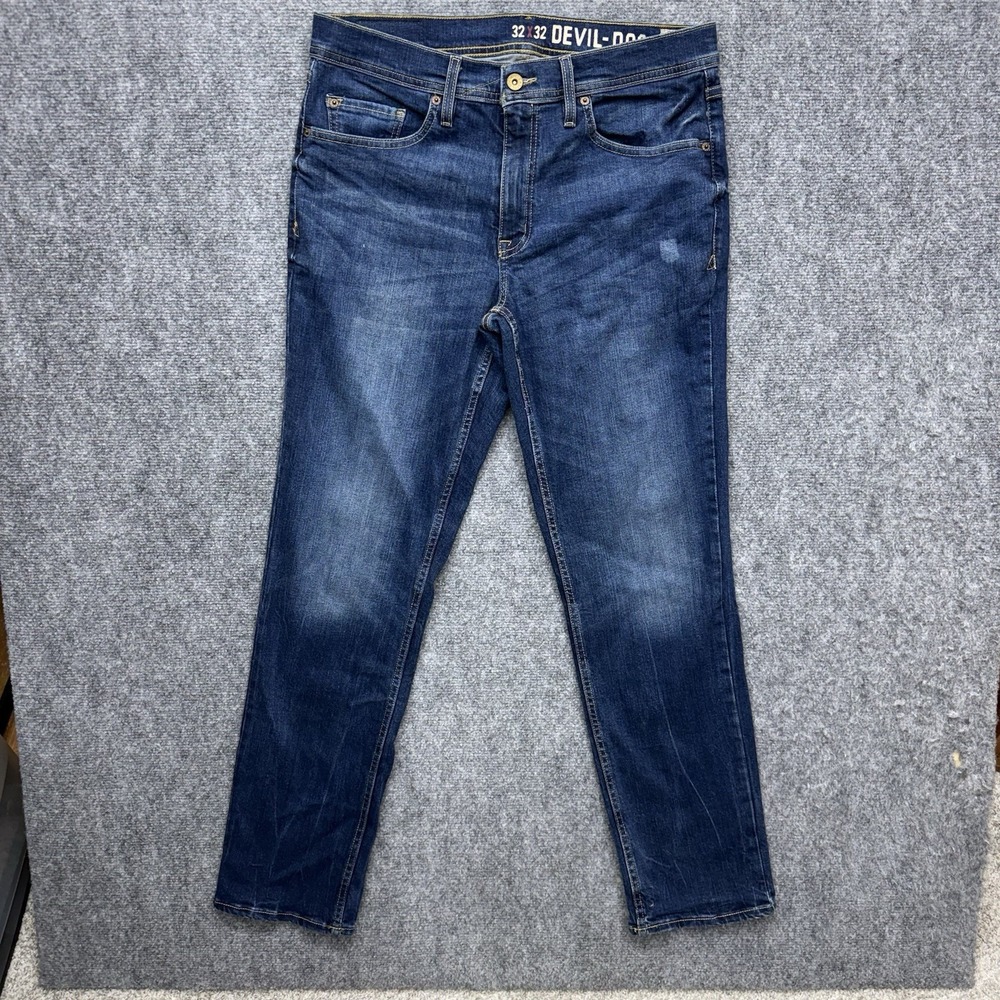 Devil Dog‎ Dungarees Slim Straight Jeans Men's size 32 32x32 w/light spot